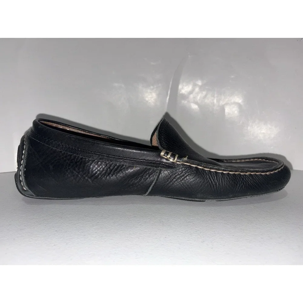 Banana Republic Black Leather Driving Moccasins Men's Slip On Shoes 9.5